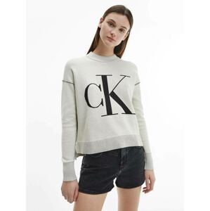 Calvin Klein dámský béžový svetr - S (ACJ)